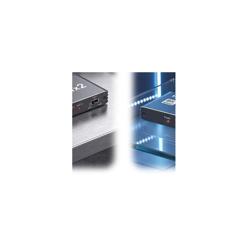 Gaming Console In - HDMI対応スプリッター、1入力2出力、8K 60Hz、4K 120Hz、Dolby TrueHD、HDCP2.3、RGB 4:4:4、EDID対応、ゲーム機やHDTV用。