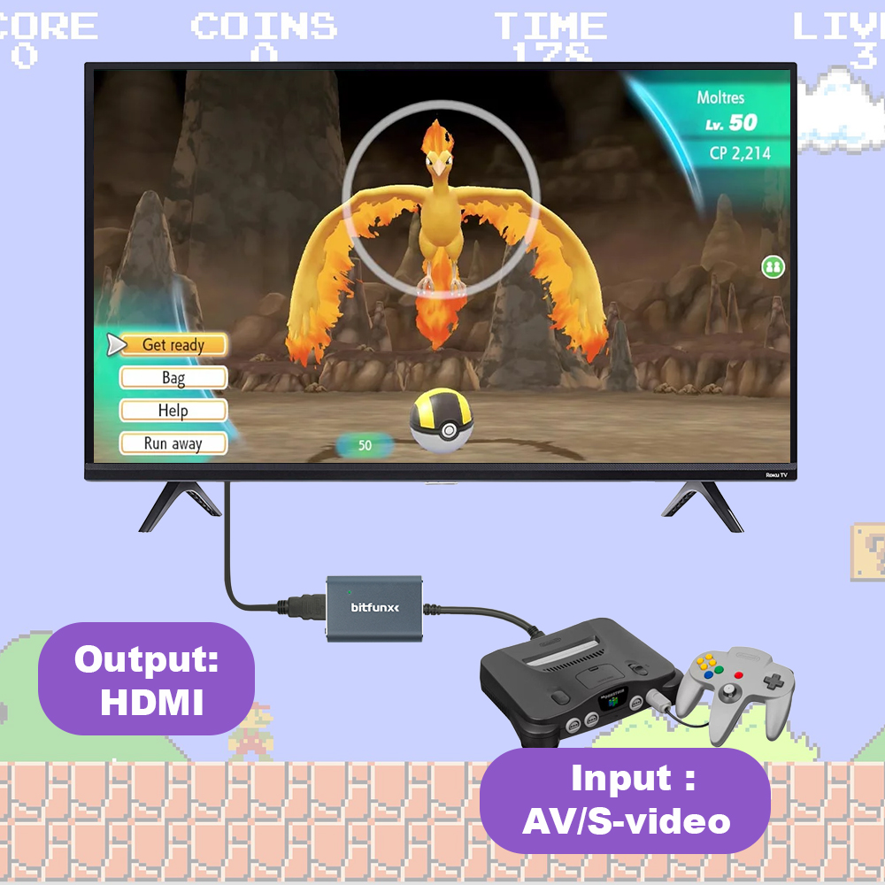 Bitfunx 720P Svideo/AV to HDMI - Gaming Console Tv のレビューと価格