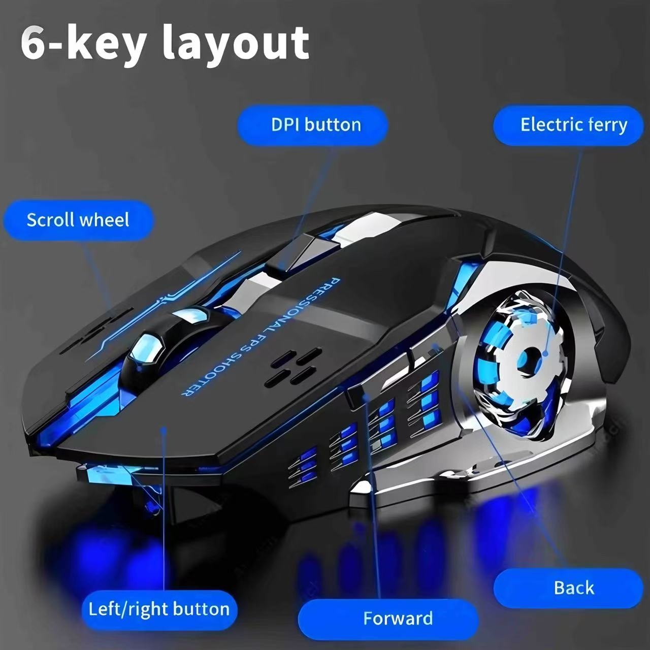 Bluetooth マウスゲームコンピュータ充電式ワイヤレス - Gaming Console Buttons のレビューと価格