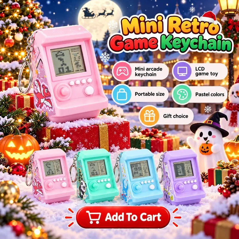 クリエイティブな電子アーケードゲーム用ガジェット。小型の携帯 - Gaming Console Keychain のレビューと価格