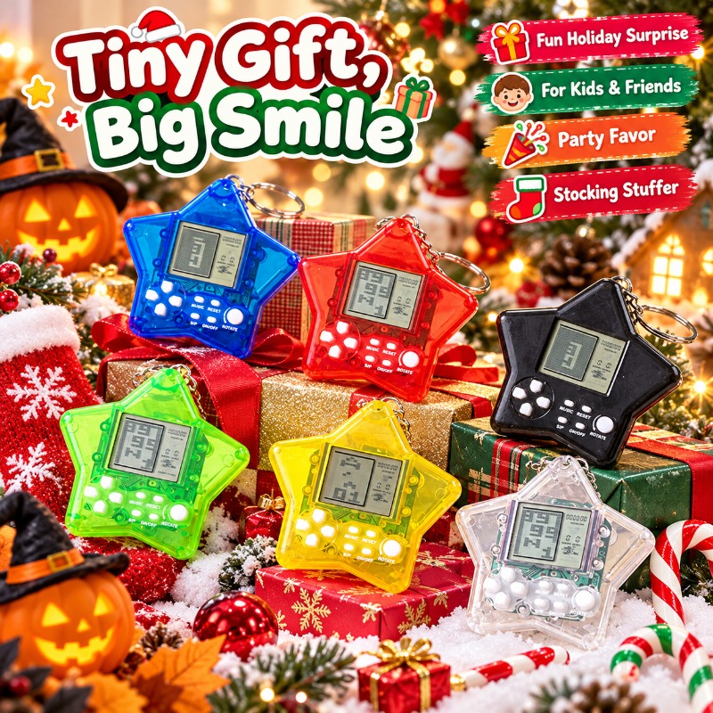 クラシックなレトロテトリスゲーム機、ミニハンドヘルドゲームコ - Gaming Console Keychain のレビューと価格
